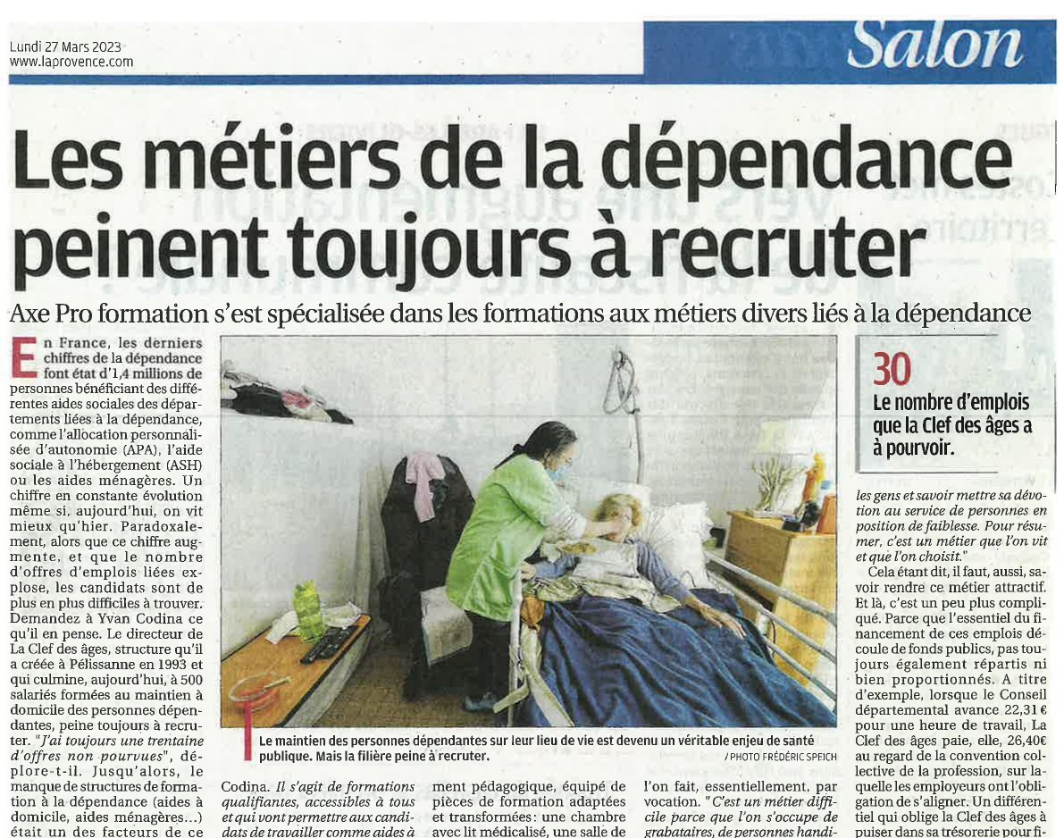 Les métiers de la dépendance peinent toujours à recruter