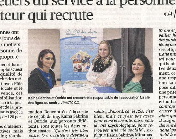 Les métiers du service à la personne : un secteur qui recrute.