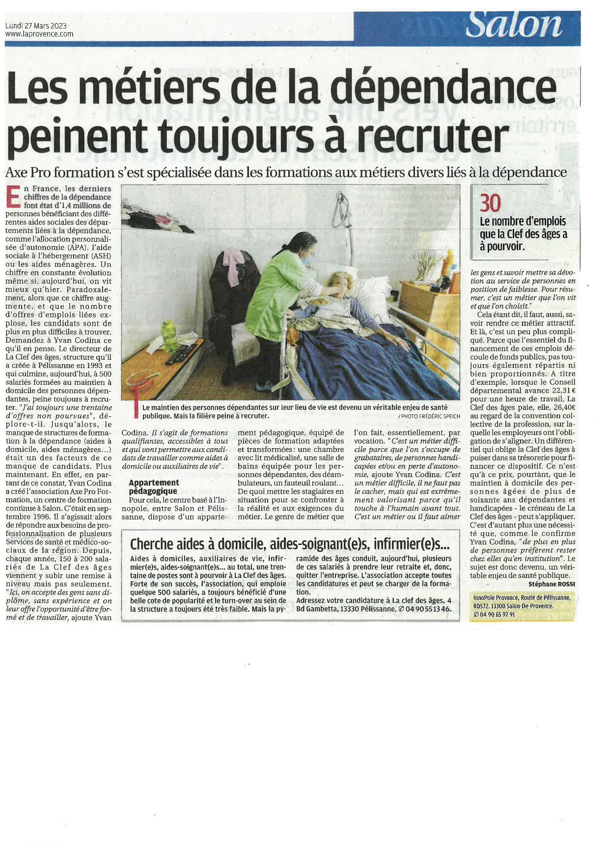 Les métiers de la dépendance peinent toujours à recruter